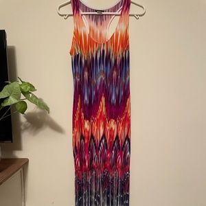 Maxi dress with fringe